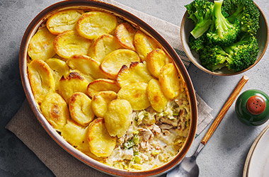 Roast potato-topped fish, Thai red meatball curry…