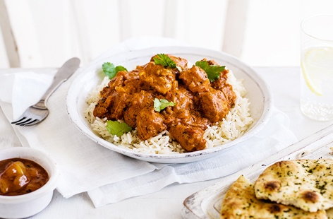 Creamy and mildly-spiced, but still full of flavour - this classic Indian chicken curry is an international favourite and a delicious fakeaway to try at home, combining a medley of rich spices with velvety butter and double cream or yogurt.